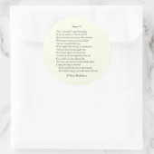 Sticker Rond Sonnet # 6 par William Shakespeare (Sac)