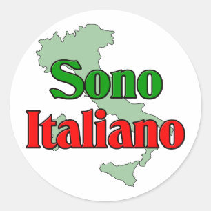 Sticker Rond Sono Italiano