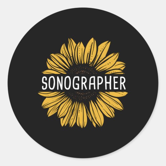 Sticker Rond Sonographie Ultrasonologue (Devant)
