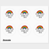 Sticker Rond SONS GAY I'M IN - Joli arc en ciel (Feuille)