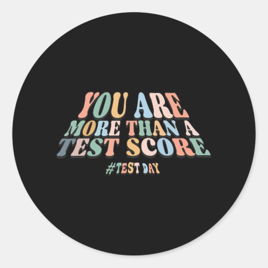Sticker Rond Sont Plus Qu'Une Note De Test. Enseignants du jour (Devant)