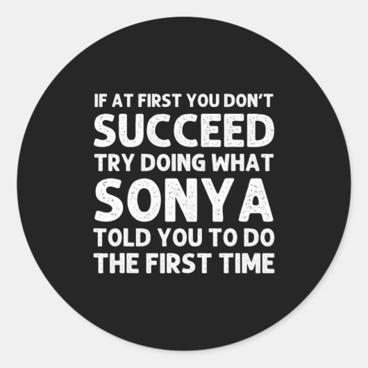 Sticker Rond Sonya Name D Birthday Funny Christmas J  (Devant)