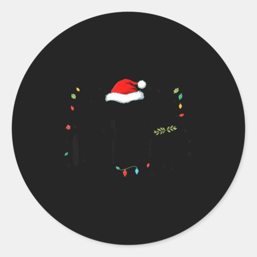 Sticker Rond Soon To Be Merry'd Christmas Engaged Fiance Santa  (Devant)