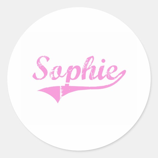 Sticker Rond Sophie Classic Style Nom (Devant)