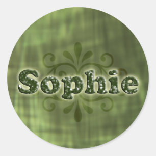 Sticker Rond Sophie vert