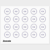 Sticker Rond Sophistiqué et Classique (Feuille)