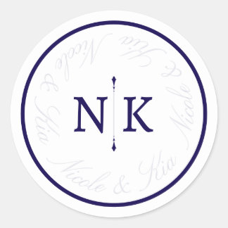 Sticker Rond Sophistiqué et Classique