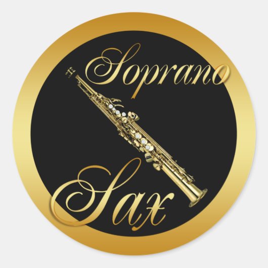 STICKER ROND SOPRANO SAXOPHONE (Devant)