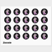 Sticker Rond sorcier assistant avec boule de cristal (Feuille)