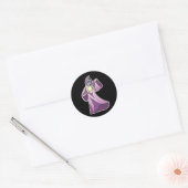 Sticker Rond sorcier assistant avec boule de cristal (Enveloppe)