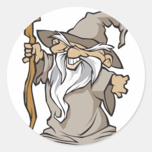 Sticker Rond sorcier de l'assistant gris