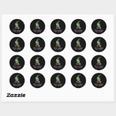 Sticker Rond Sorcier Grenouille Fantaisiste Part Pour Commettre (Feuille)
