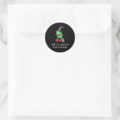 Sticker Rond Sorcier Grenouille Fantaisiste Part Pour Commettre (Sac)