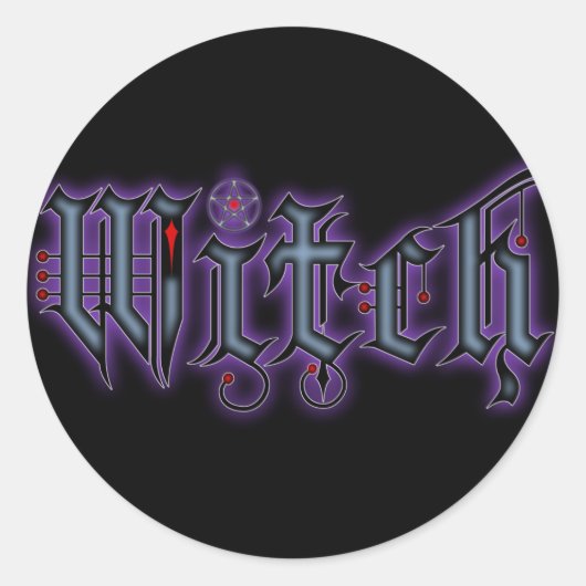 Sticker Rond Sorcière (Devant)