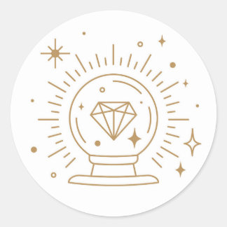 Sticker Rond sorcière alchimie ésotérique