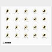 Sticker Rond Sorcière classique (Feuille)