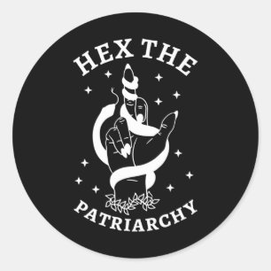 Sticker Rond Sorcière Combattre Le Patriarcat Hex Le Patriarcat