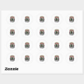 Sticker Rond Sorcière Comptable Rétro Halloween Comptabilité De (Feuille)