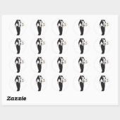 Sticker Rond sorcière de l'ampli halloween (Feuille)
