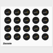 Sticker Rond Sorcière de l'évolution (Feuille)