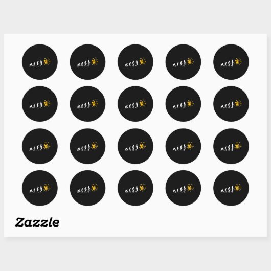 Sticker Rond Sorcière de l'évolution (Feuille)