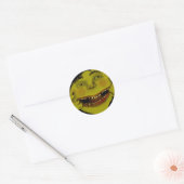 Sticker Rond Sorcière drôle d'Halloween (Enveloppe)