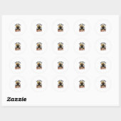 Sticker Rond Sorcière drôle Halloween Maison hantée Graphique C (Feuille)