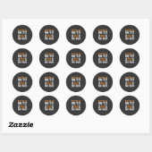 Sticker Rond Sorcière graphique de test ADN d'Halloween drôle (Feuille)