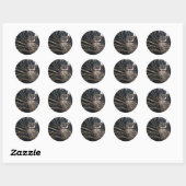 Sticker Rond Sorcière sous forme de hibou (Feuille)