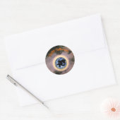 Sticker Rond Sorcière sur Pleine lune Broomstick Halloween (Enveloppe)