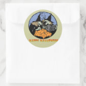 Sticker Rond Sorcières Cauldron (Sac)