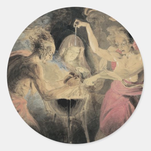 Sticker Rond Sorcières de Macbeth (Devant)