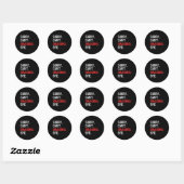 Sticker Rond Sorry Can't Braiding Bye Retro Braiding Lovers (Feuille)