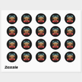 Sticker Rond Sorry Cant Hear You Im Gaming Retro Video Gamer Me (Feuille)