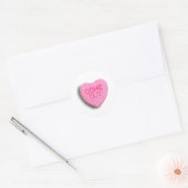 Sticker Rond Sortez Bonbon Cœur (Enveloppe)