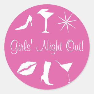 Sticker Rond Sortez de la nuit des filles ! Sceau d'enveloppe