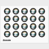 Sticker Rond Sortez de mon chemin freaking loser, Moody Cat Inv (Feuille)