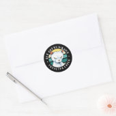 Sticker Rond Sortez de mon chemin freaking loser, Moody Cat Inv (Enveloppe)