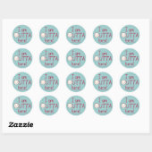 Sticker Rond Sortez Ici ! Baseball (Feuille)