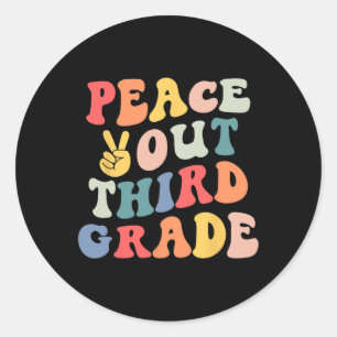 Sticker Rond Sortie 3e Année Dernière Jour De L'École 3e Année
