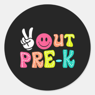 Sticker Rond Sortie De Graduation D'Avant-K Cl De 2024 Dernier 