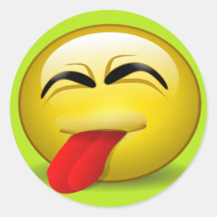 Sticker Rond Sortie de langue