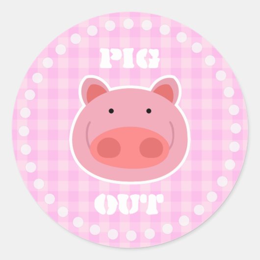Sticker Rond Sortie de porc (Devant)