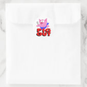 Sticker Rond sortie de porc (Sac)