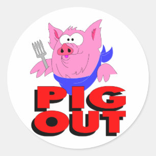 Sticker Rond sortie de porc