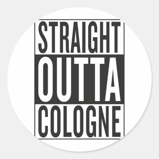 Sticker Rond sortie directe de Cologne (Devant)