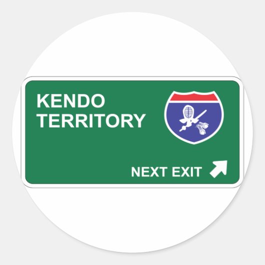 Sticker Rond Sortie Kendo suivante (Devant)
