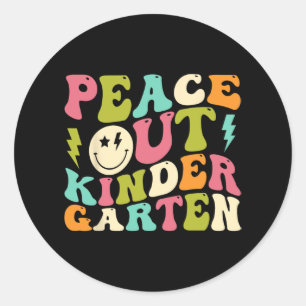 Sticker Rond Sortie Maternelle Super Graduation Dernière Jour D