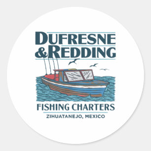 Sticker Rond Sorties de pêche Dufresne et Redding