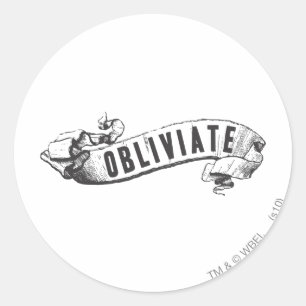 Sticker Rond Sortilège Harry Potter   Obliviate